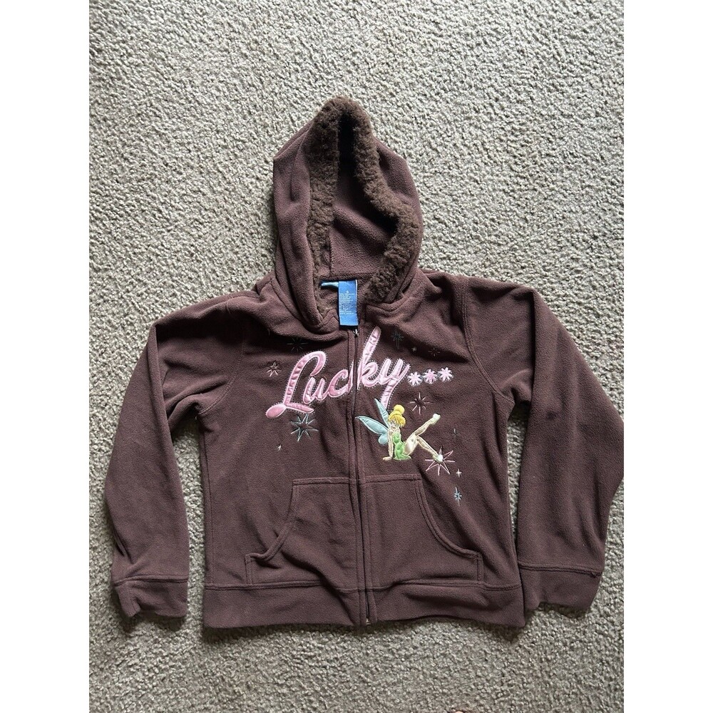 Women’s VTG Tinkerbell Brown & Pink Jacket Y2K Sz SMALL